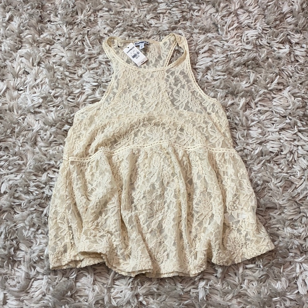 Express lace tank top